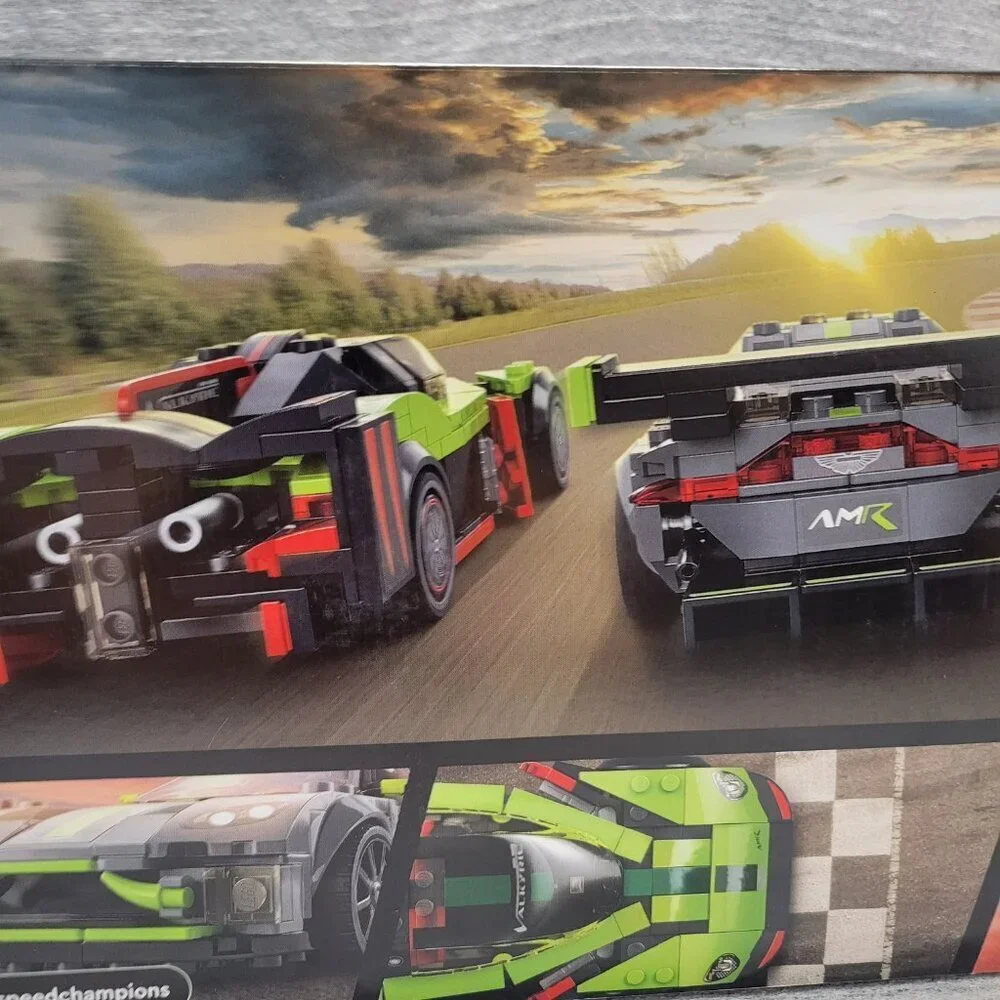 Lego Aston Martin Valkyrie AMR Pro and Aston Martin Vantage GT3 76910
